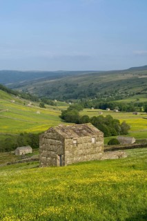 Looking down Swaledale from above Thwaite