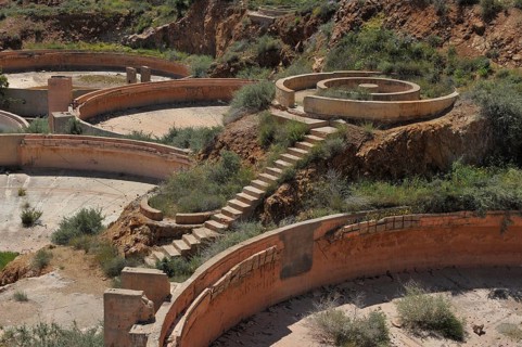 Gold panning basin of the 'Denver' mine factory in Rodalquilar