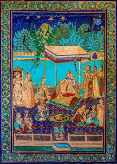 Chittra Shala courtyard with virtuoso fine paintings