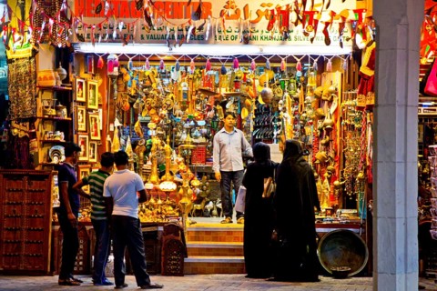 Veiled woman in the souq