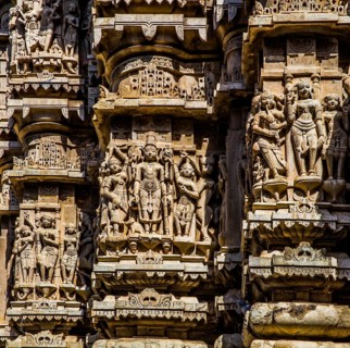 Relief with depictions of Vishnu