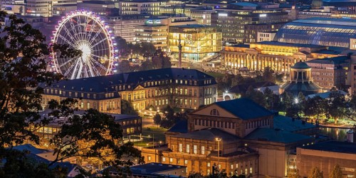 View over the Schlossplatz with New Palace
