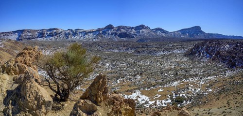 Landscape near Minas de San Jose with fresh snow