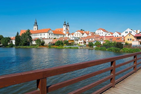 Town view with St. James' Church and Jesuit College with church