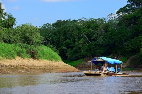 Longboat on the river