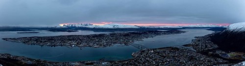 View over Tromso Bay from Fjellheisen cable car station