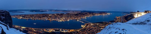 View over Tromso Bay from Fjellheisen cable car station