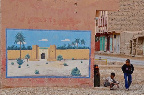 Mural on house wall