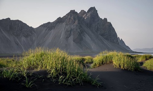 Black lava beach