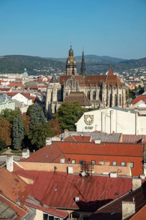 View over the city centre with St. Elisabeth's Cathedral