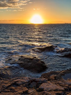 Sunset by the sea