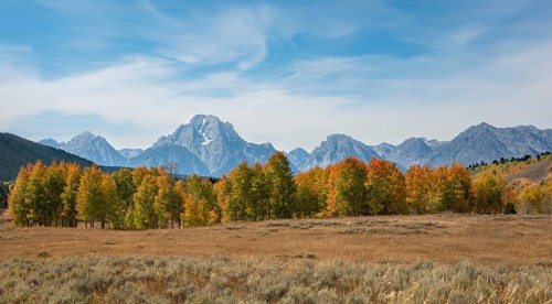 Mountain panorama of the Teton Range