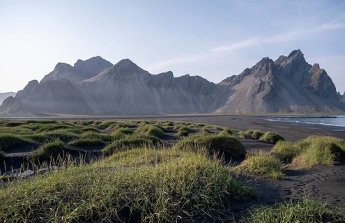 Black lava beach