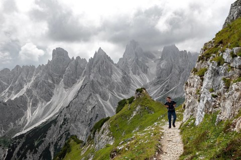 Hikers on a trail