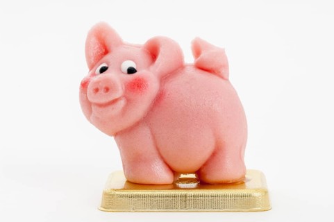 Pink marzipan pig