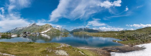 Landscape with Lake of the Dead on the Grimsel Pass