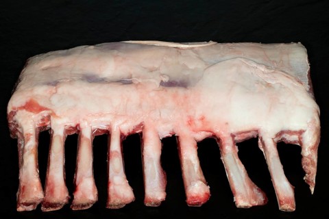 Raw saddle of lamb