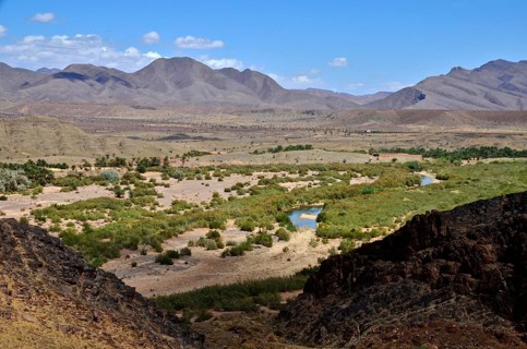 Draa Valley with River and Palm Groves