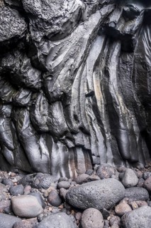 Outwash basalt in a lava cave