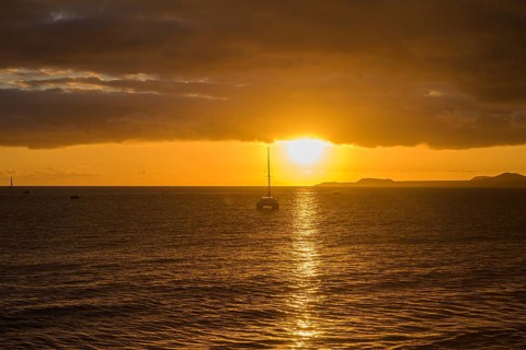 Sunset at Tejita Beach near Montana Roja