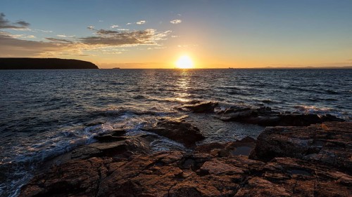 Sunset by the sea