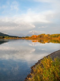 Mount Moran reflected in Snake River