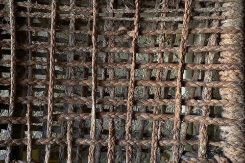 Woven seat of a chair made of esparto grass