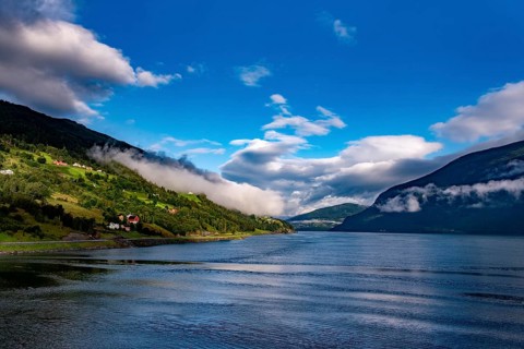 View over the Innvikfjord near Olden