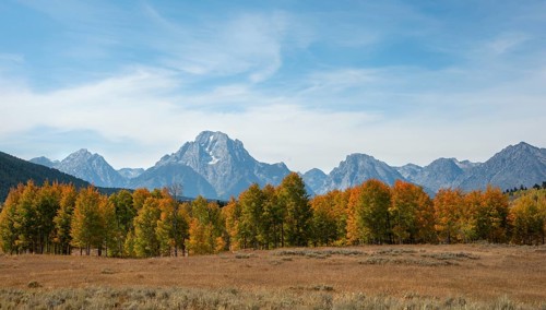 Mountain panorama of the Teton Range