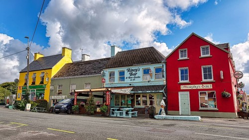 Street of colourful houses