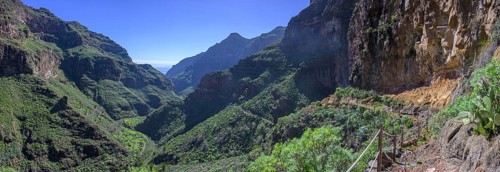 Spectacular trail in Barranco Guarimar
