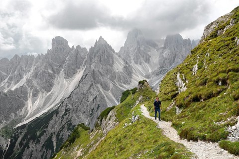 Hikers on a trail