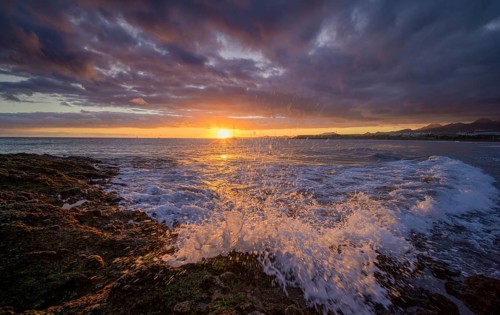 Sunset at Tejita Beach near Montana Roja
