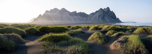 Black lava beach