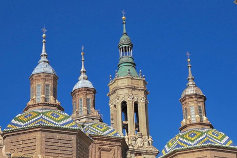 Domes of the Baroque Basilica del Pilar