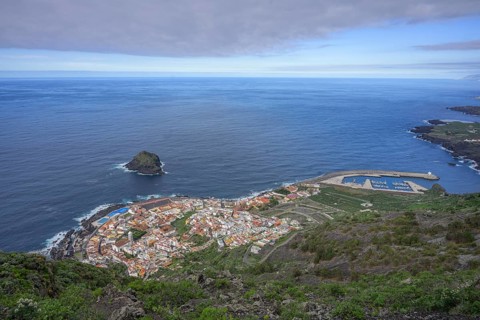 View down to the coastal village of Garachico