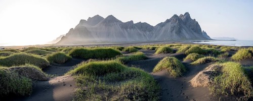Black lava beach