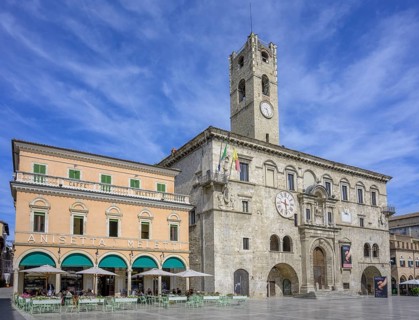 Cafe Meletti and Palazzo dei Capitani del Popolo