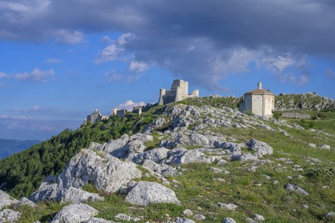 Church of Santa Maria della Pieta and Rocca Calascio ruins