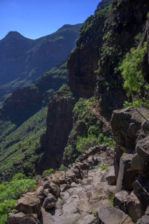 Spectacular trail in Barranco Guarimar