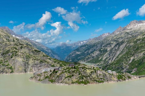 View of Lake Grimsel from the Grimsel Pass road