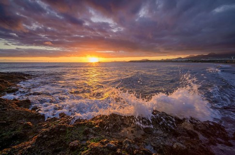 Sunset at Tejita Beach near Montana Roja