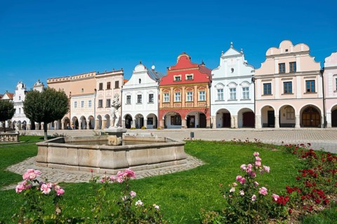 Fountain and Renaissance and Baroque Houses