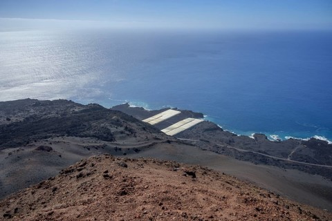 View of banana plantations from Teneguia volcano