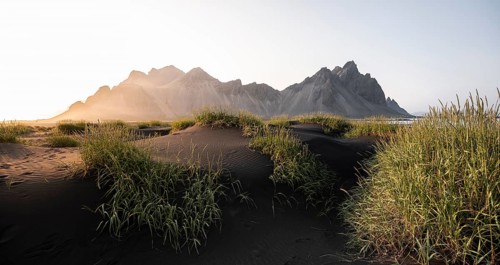 Black lava beach