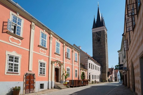 Town houses and Holy Spirit Church