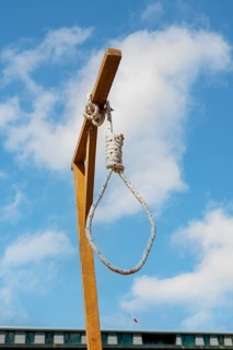Symbolic gallows stand