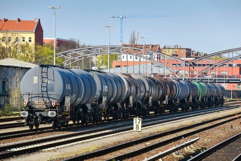 Goods train near Hermannstrasse station