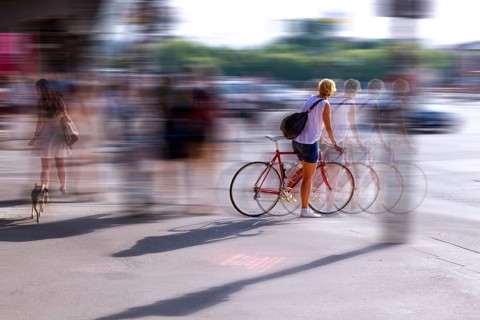 Image editing of cyclists in Berlin traffic
