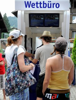 Queuing at the betting shop